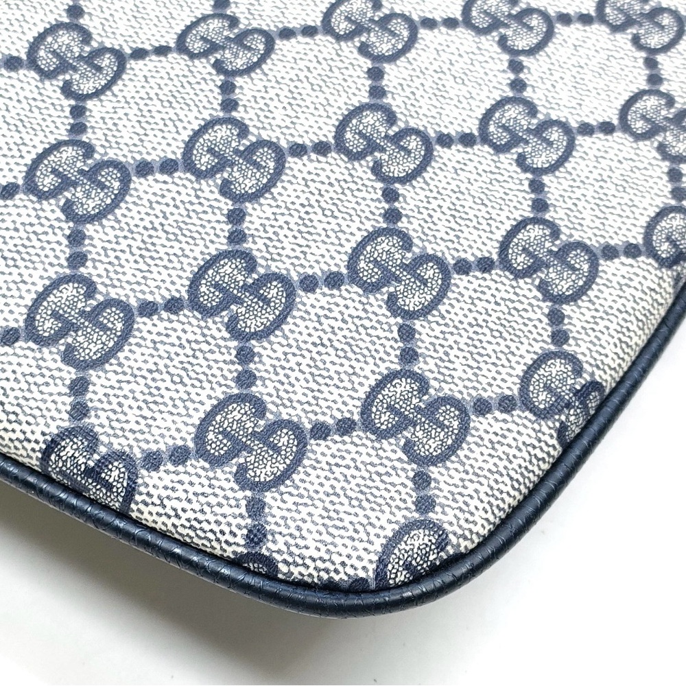 ๐๐๐ฏ Gucci GG Sherryline Navy Blue PVC Leather Crossbody Bag - Picture 7 of 7